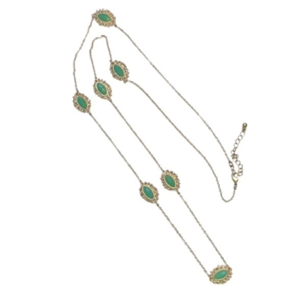 Jade long necklace